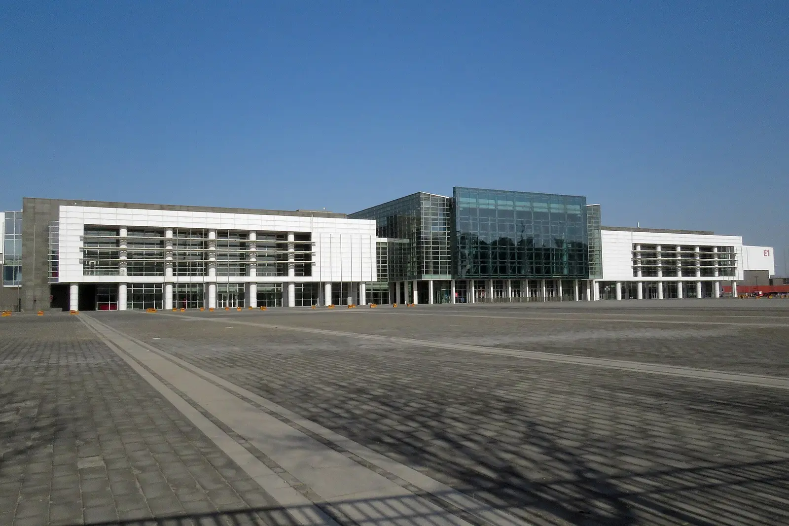 South square and halls of the New China International Exhibition Center in Shunyi