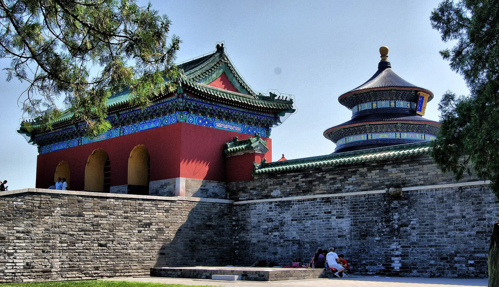 The Temple of Heaven in Beijing seen over its walls